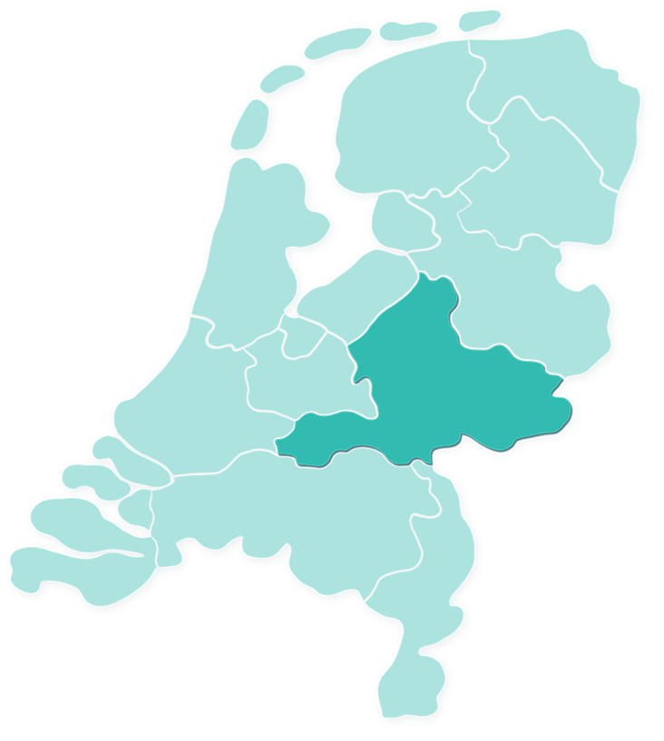 Kaart Gelderland