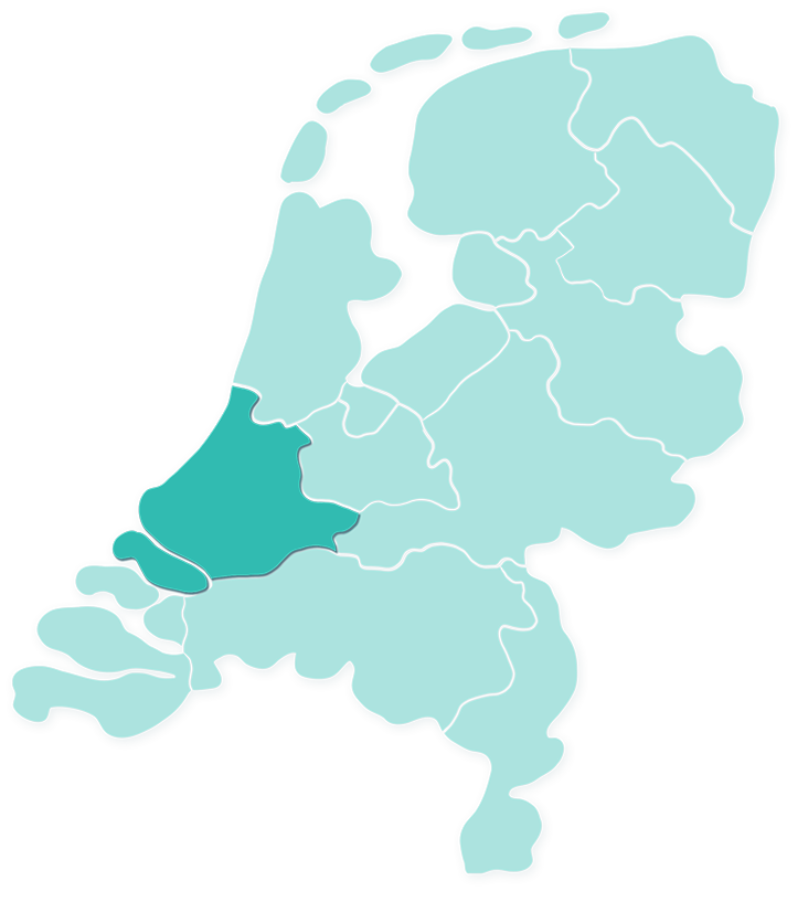 Kaart Zuid-Holland