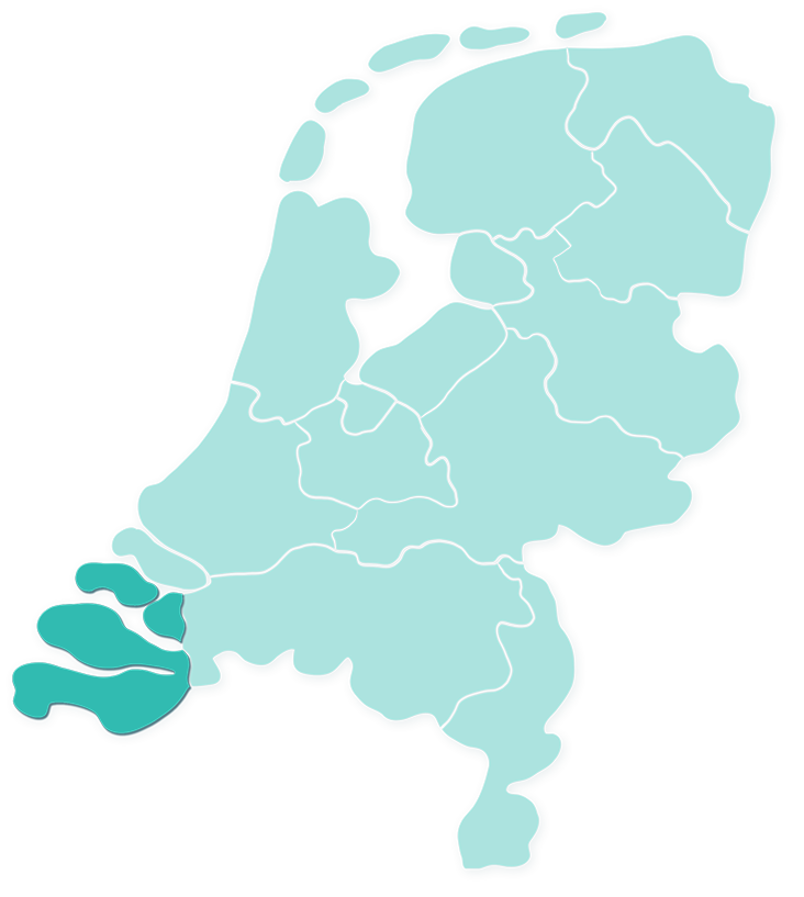 Kaart Zeeland